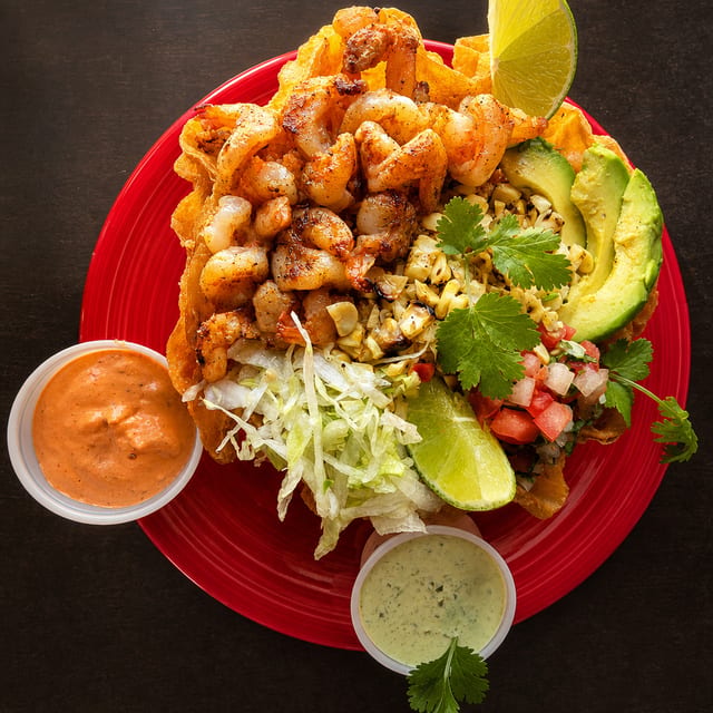 Seafood Tostada.